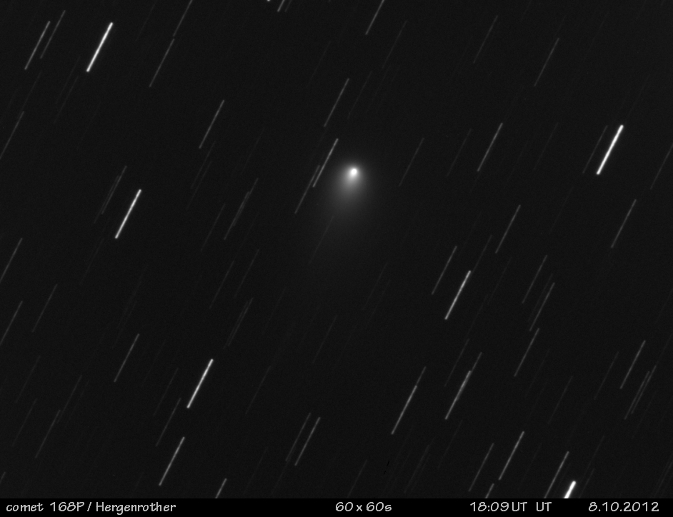 Kometa 168P/Hergenrother 8.10.2012 foto: Milan Antoš, Jablonec nad Nisou