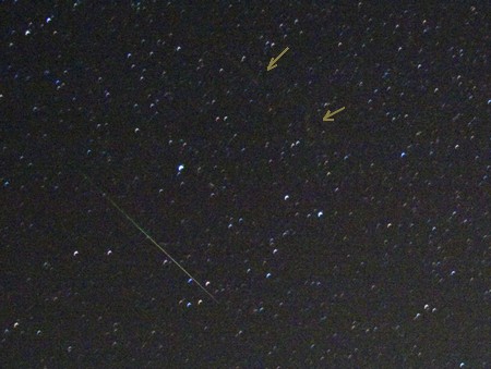 meteor a stopa v Pegasovi