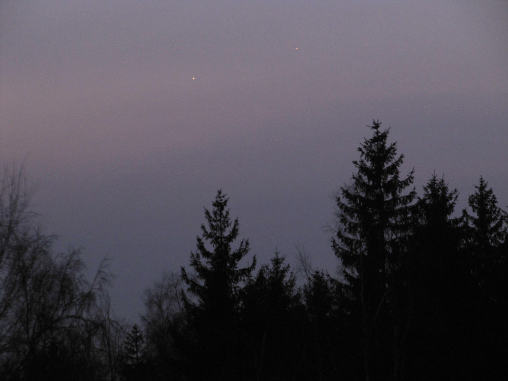 Jupiter a Merkur 15.3.2011