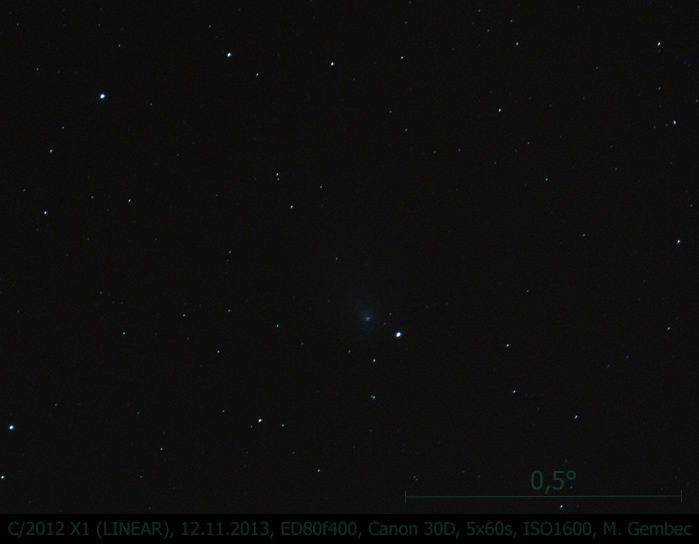 kometa X1 LINEAR 12.11.2013, foto MaG
