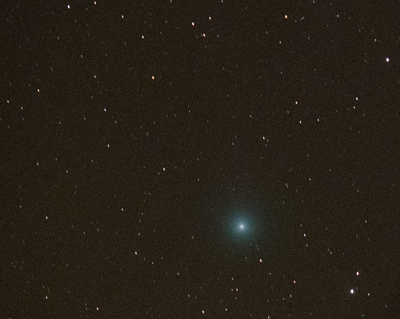 Kometa C/2014 Q2 (Lovejoy) přes ED80 při f402 mm