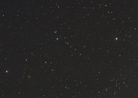 C/2018 N2 (ASASSN), 23. 7. 2020, 23:30 SELČ, 7×30s, ISO6400, Canon 6D, Orion CT8 f1000 mm
