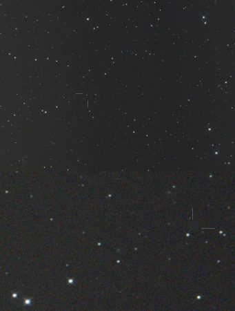 C/2020 K8 (Catalina-ATLAS), 24. 7. 2020, 00:30 SELČ, 7×30s, ISO6400, Canon 6D, Orion CT8 f1000 mm