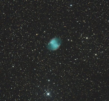M27, 5×30s, ISO6400, Canon 6D, Orion CT8
