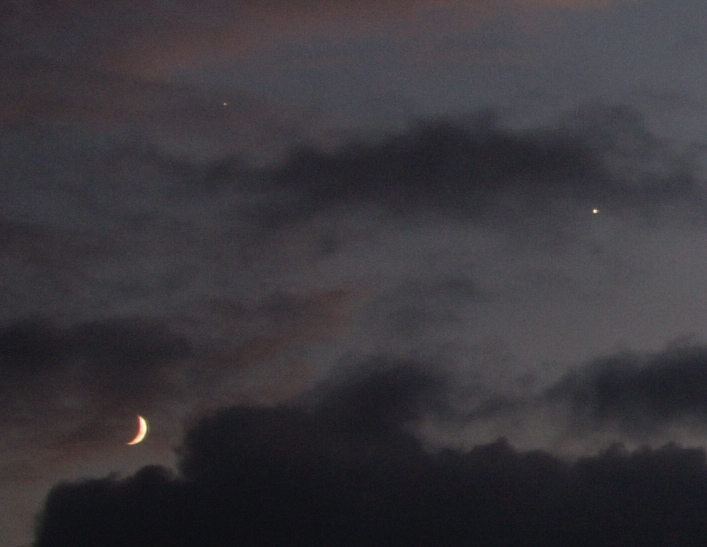Venuše Jupiter a Měsíc 20. 6. 2015