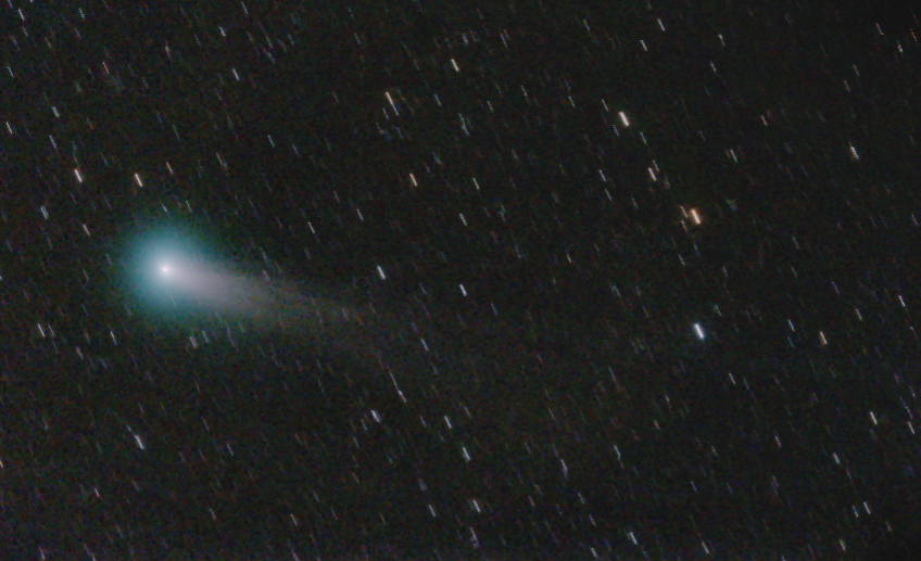kometa Lovejoy, vytažení ohonu