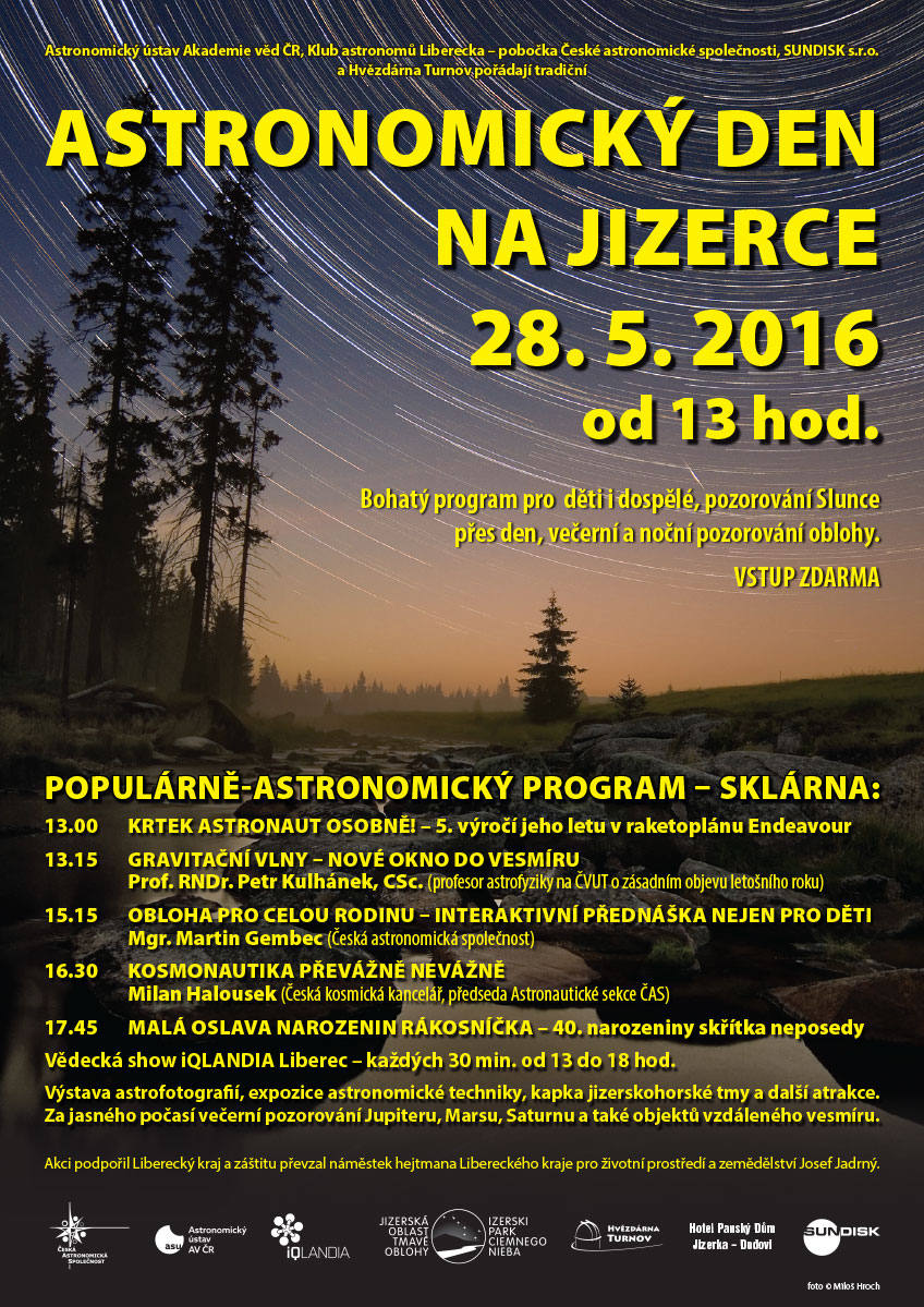 Astronomický den na Jizerce 2016 pozvánka
