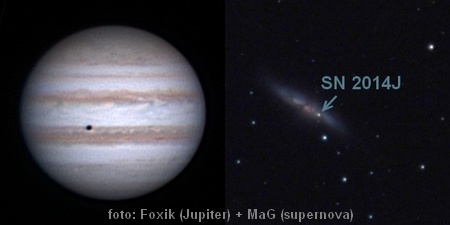 Jupiter foto: Foxik, supernova v M82 foto MaG
