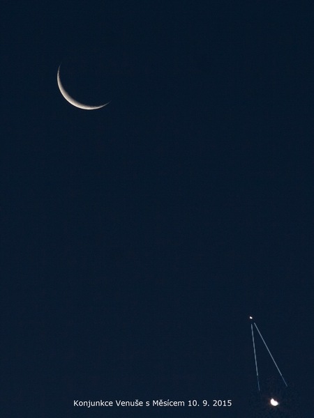 Konjunkce Venuše s Měsícem 10.9.2015 Aleš Majer