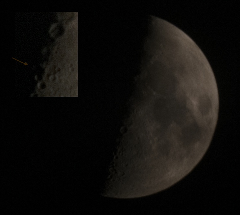 Lunar X 17. ledna 2016, foto přes ED18 v ohnisku 400 mm.