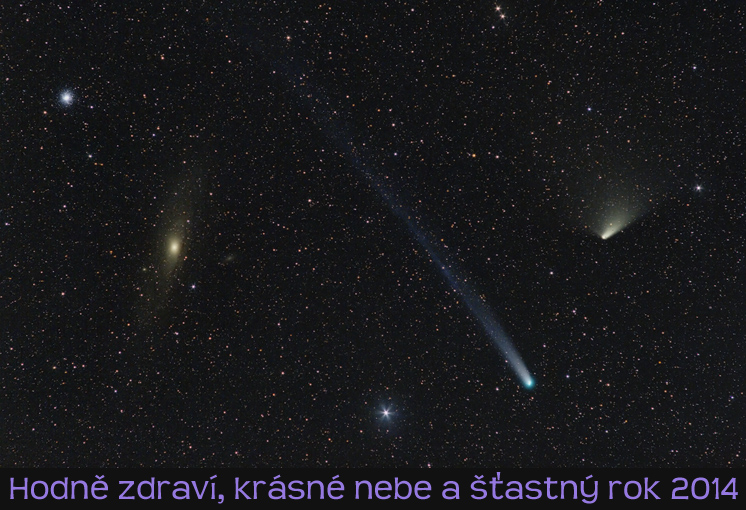 Vysněné souhvězdí roku 2013 by nejspíš tvořily komety PanSTARRS u M 31 a Lovejoy u M 13.