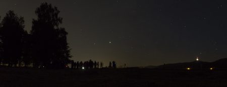 Pozorování planet Jupiter a Saturn v Liberci, Ostašově, 21. 7. 2020