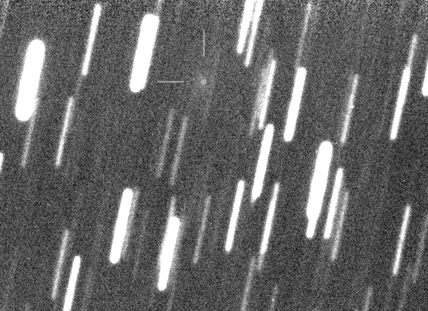 znovuobjevový snímek komety P/2005 JQ5 (Catalina), foto: FRAM/Martin Mašek