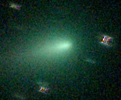 Kometa Y4 ATLAS, centrální koma po seskládání na kometu.