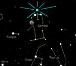 Mapka radiantu meteorickho roje Geminid 2000