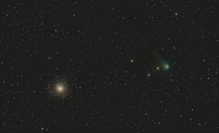 C/2017 K2 a M10 16. 7. 2022, 30×30 sec, ISO3200, Canon 6D mod, Newton 200/1000 (Orion CT8+Parracor).