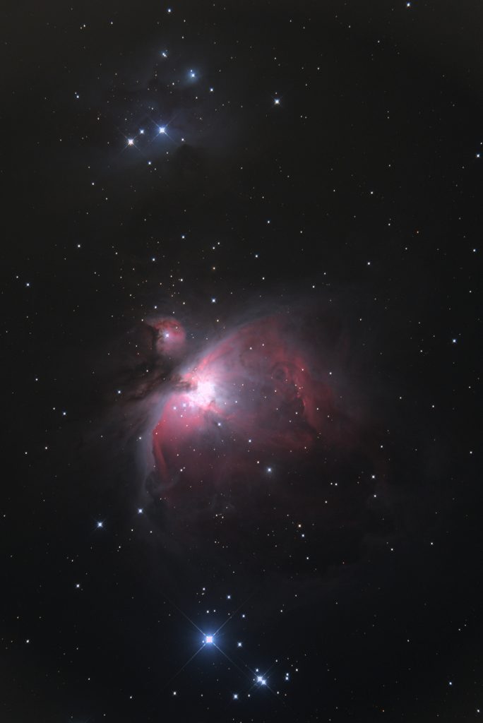 M42 12×30s, ISO1600, Canon 6Dmod, Orion CT8 (200/1000)