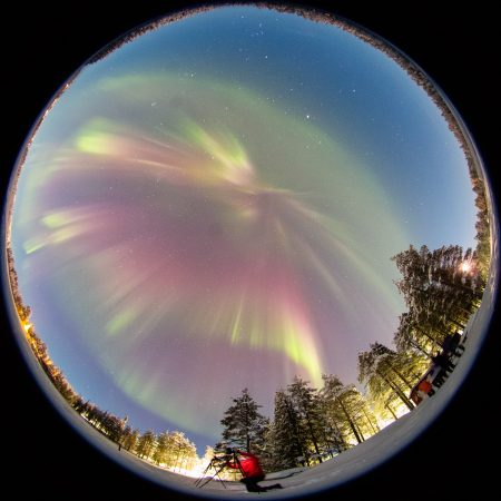 Celooblohový záběr 4. 2. 2026 ve 22:18, Canon 6Dmod, Sigma 8 mm F3.5, ISO6400, 8 s. Jakub Kuřák
