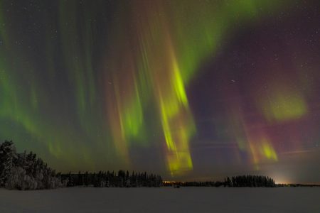Polární záře 4. 2. 2026 ve 20:05 ze severního Švédska. Canon R6MkII, Sigma 24 mm, ISO3200, F2.5, exp. 2,5 sekundy. Foto: Jakub Kuřák